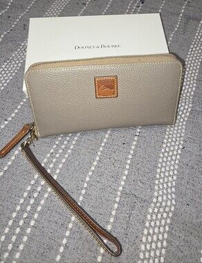 Dooney & Bourke Taupe Wristlet.